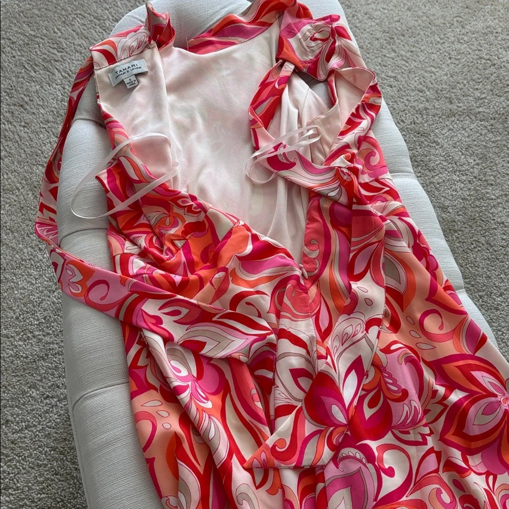 TAHARI halter neck midi dress - Picture 7 of 11
